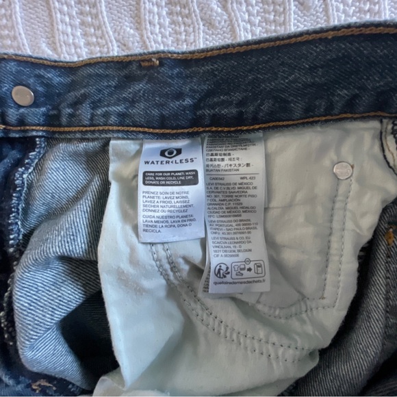 LEVI’S Baggy Dad Jeans Women 26 Dark Wash Mid Rise Barrel Ballon Wide 90s - Picture 10 of 15